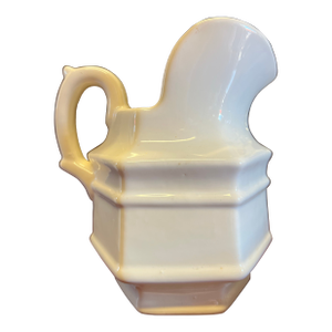 Mid 20th Century Haeger French White Hexagon Pitcher