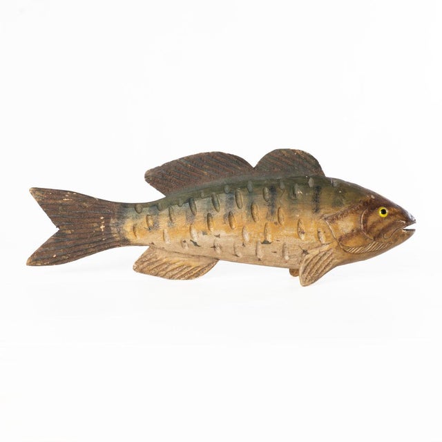 Wood Carved Fish For Sale - Image 7 of 9