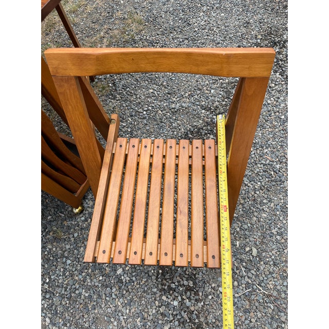 Mid 20th Century Romanian Drop Leaf Dining Table & 4 Chairs For Sale - Image 10 of 11
