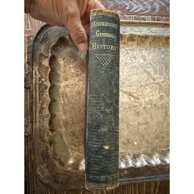 1871 a Manual of General History by John J. Anderson, Antique School History Book With Hand-Colored Maps For Sale - Image 9 of 10