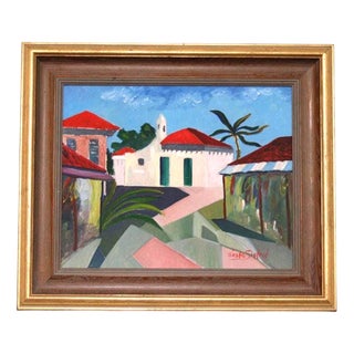 Gösta Sigfrid, City View, 1960s, Oil on Canvas, Framed For Sale