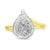 Elegantly designed, this pear-shaped ring has a central cluster of beautiful, sparkling natural diamonds. This piece has...