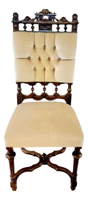 Antique Victorian Carved Chair, 1800s