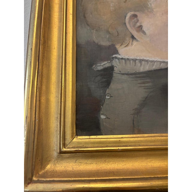 Lois Pregartbauer, Child Portrait by Lois Pregartbauer, 1950s, Wood, Framed For Sale - Image 4 of 8