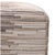 Handmade Cowhide Leather Ottoman Pouf 18x18x18 in Neutral Textured Patchwork For Sale - Image 9 of 10