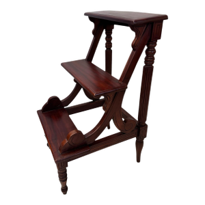 Early 20th Century Regency Style Mahogany Library Steps