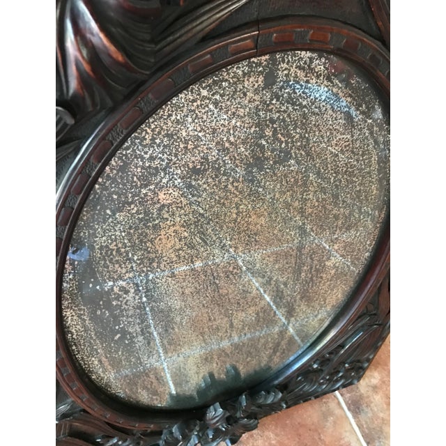Mirror With Ebony Wood Frame For Sale In Miami - Image 6 of 7