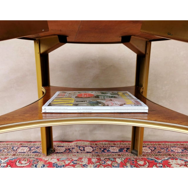 Art-Deco Oak & Aluminium Sidetable, 1930s For Sale - Image 6 of 9