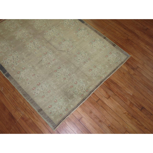 Vintage Turkish Square Shape Area Size Rug - 4'6" x 5'7" For Sale - Image 4 of 6