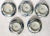 Lovely set of Japanese sauce dishes in blue and white offered in traditional Japanese amount of five in the set. Hand...