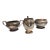 Late 20th Century English Sterling Silver Creamer, Sugar and Slop Bowl Set-Hallmarked Monogram Esc - Set o f 3 For Sale