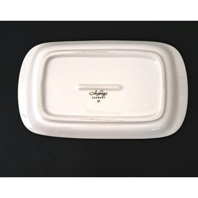 White Vintage Arzberg Germany Set of 3 Oval Platters Arz3415 Bone China Leaf Motif For Sale - Image 8 of 12