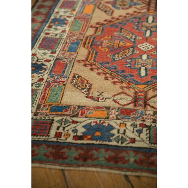 1930s Vintage Persian Serab Geometric Medallion Wool Rug Runner For Sale - Image 9 of 12