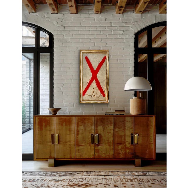 Abstract Large Graffiti-Style Modern Painting in Vintage Frame. “X” For Sale - Image 3 of 11