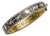 Diamond and Blue Sapphire Bangle Bracelet With Clasp For Sale