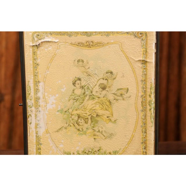 French 19th Century Three Part Fold Out Vanity Mirror with Rococo Style Scenes For Sale In Atlanta - Image 6 of 12