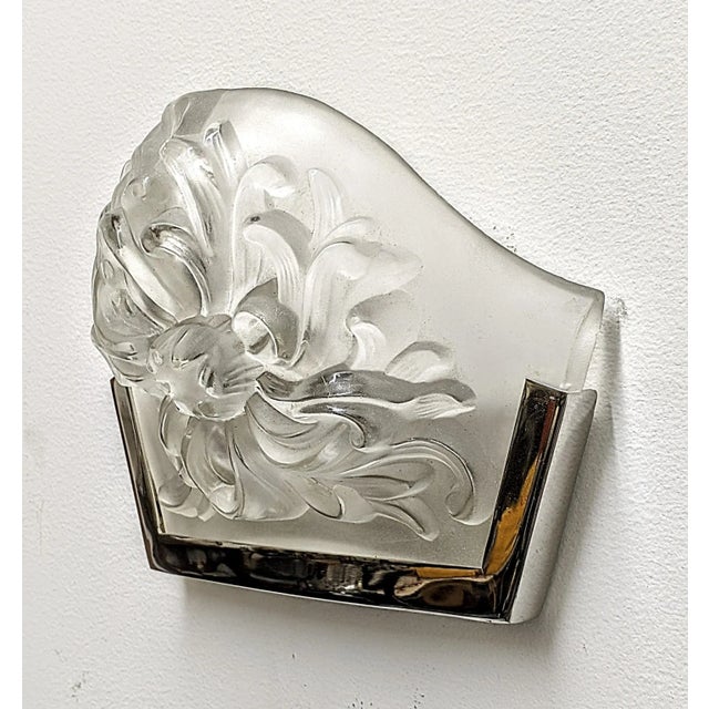 Marius-Ernest Sabino French Art Deco Wall Sconces Signed by Sabino - A Pair For Sale - Image 4 of 7