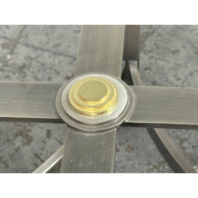 Vintage Hollywood Regency Glass Top Lion Head Accent Tables, Pair For Sale - Image 10 of 12
