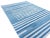 Textile Handmade Cotton Natural Vegetable Dyed Area Rug, Sky Blue and White Striped Dhurrie-5'x7' For Sale - Image 7 of 12