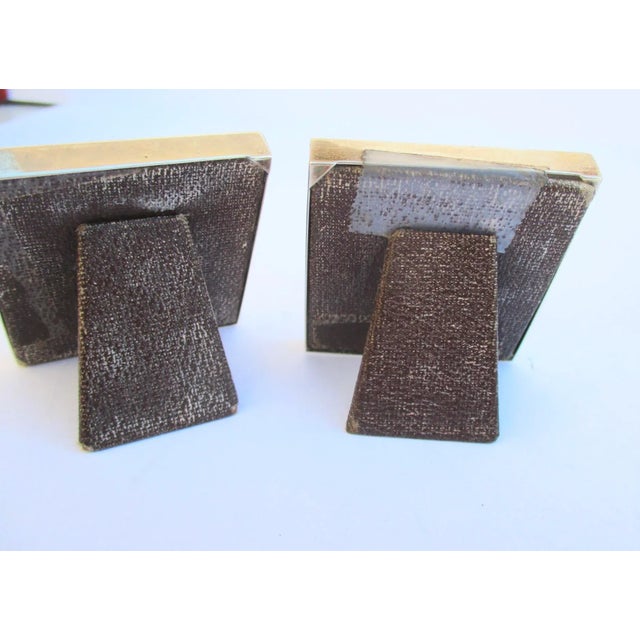 Mid-Century Modern Pair of Vintage Sterling Silver Photo Frames- Pair of 2 For Sale - Image 3 of 6