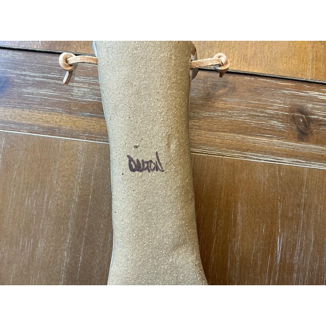 Mid-Century Modern Signed Dalton Studio Pottery Slab Wall Pocket Vase For Sale - Image 4 of 4