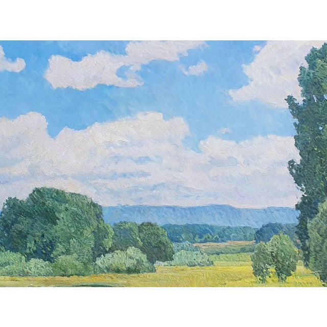 Impressionist Spring Landscape Painting, Antique Art For Sale - Image 6 of 6