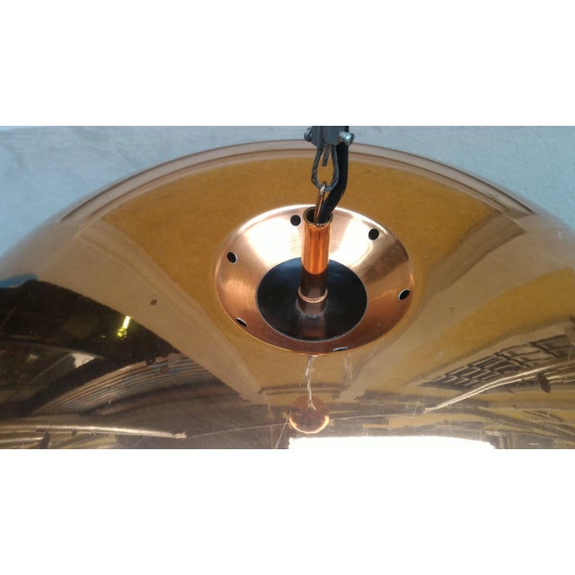Metal Copper Ceiling Lamp, 1970s For Sale - Image 7 of 9