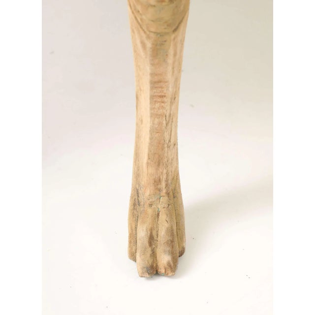 Wood A Pair of Bleached Wood Hoof Foot Ottomans For Sale - Image 7 of 7