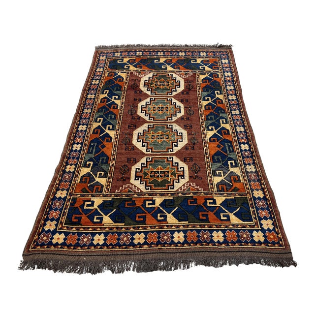 Antique Caucasian Lori Pambak Kazak Hand-Knotted Wool Rug - 4'10" X 7'5" For Sale
