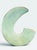 1980s McRon Signed Postmodern Ceramic Crescent Vase – Celadon & Gold Luster – 1984 – 20" For Sale - Image 5 of 7