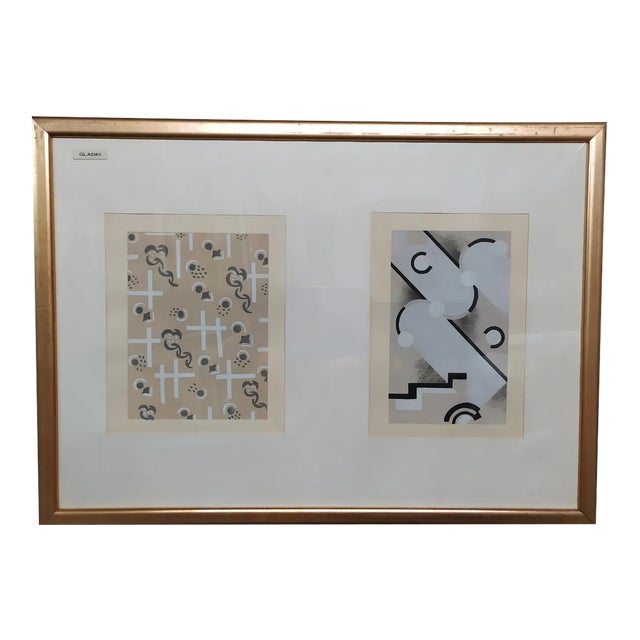 Serge Gladky, Deco Stencils, 1928, Set of 2 For Sale