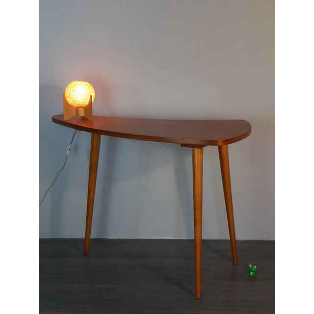 Vintage Czechoslovak Boomerang Beech Side Table from Ledenecky Nabytek, 1960s For Sale - Image 16 of 18
