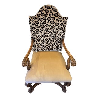 Antique French Walnut Chair For Sale