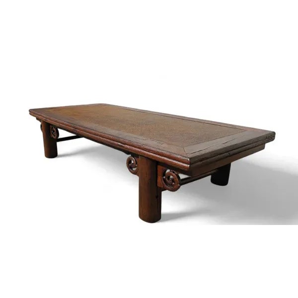 Wood Late 18th Century 81" Inch Long Antique Chinese Brown Coffee Table For Sale - Image 7 of 11