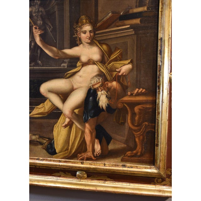 Bartholomäus Spranger, Aristotle & Phyllis, 1500s-1600s, Oil on Canvas For Sale - Image 4 of 16