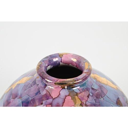 Mid-Century Modern Mid-Century Polychrome Enameled Ceramic Vase by Claudio Pulli, 1970s For Sale - Image 3 of 15