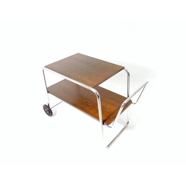 Vintage Bauhaus Tea Serving Cart, 1940 For Sale - Image 9 of 18