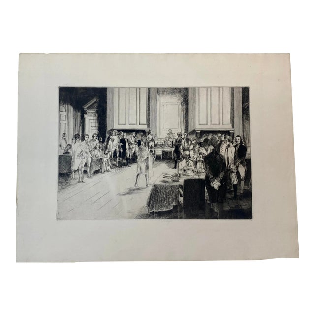 John Winkler "The Constitutional Convention" Original Signed Etching C.1932 For Sale