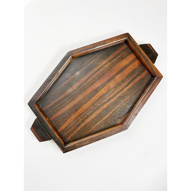 Art Deco Wooden Tray, France, 1940s For Sale - Image 4 of 11