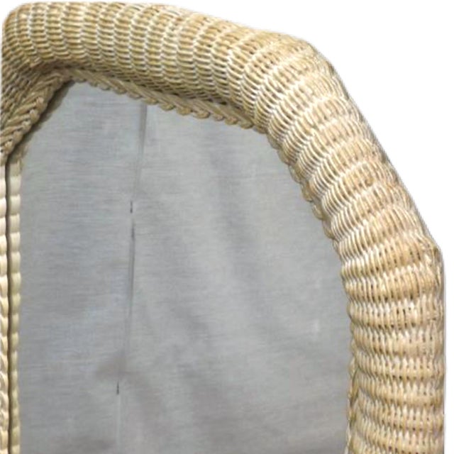 Vintage Octagonal Wicker Wall Mirror Chairish