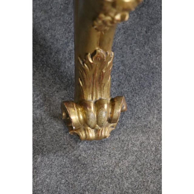 French Louis XV Giltwood Marble Top Center Table C.1880s Era For Sale - Image 13 of 14