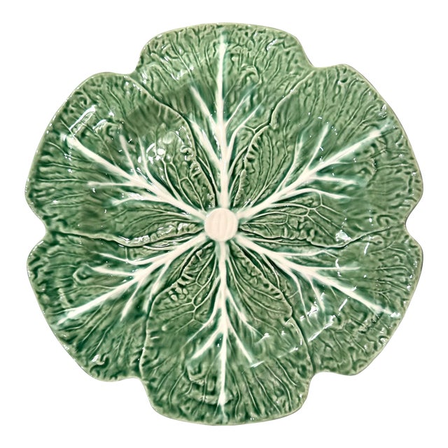 1980s Bordallo Pinhelro Lettuce Leaf Charger For Sale