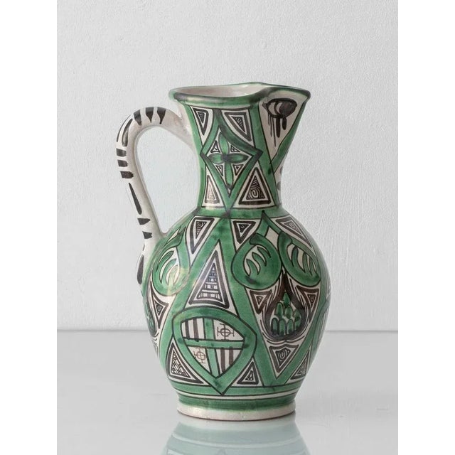 1990s Mid-Century Spanish Mudéjar Style Ceramic Pitcher by Domingo Punter, 1970s For Sale - Image 5 of 18