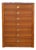 D-Scan Captain Line Teak Seven-Drawer Tallboy Dresser, Mid-Century Modern, Mid-Century, Brass For Sale