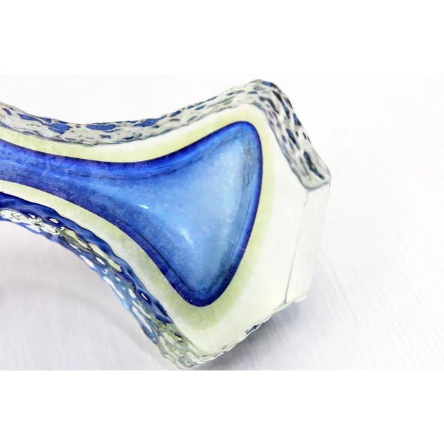 Blue Murano Glass Vase attributed to Alessandro Mandruzzato, 1960s For Sale - Image 8 of 13