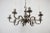 Eight-Arm Chandelier in White Brass For Sale - Image 4 of 9
