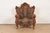 Italian Baroque Ornate Carved Walnut Throne Chair or Lounge Chair With Leopard Print Upholstery For Sale - Image 13 of 13