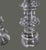Vintage Elegant Pair Crystal Candlesticks Stacked Geometric Tower Design Marked For Sale - Image 4 of 8