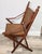 Early 20th Century Pair of British Colonial Campaign Folding Chairs · Faux Bamboo · Original Herringbone Wicker · Brass/Bronze Hardware For Sale - Image 4 of 8