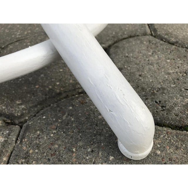 White Round Beech Table, 1950s For Sale - Image 13 of 18